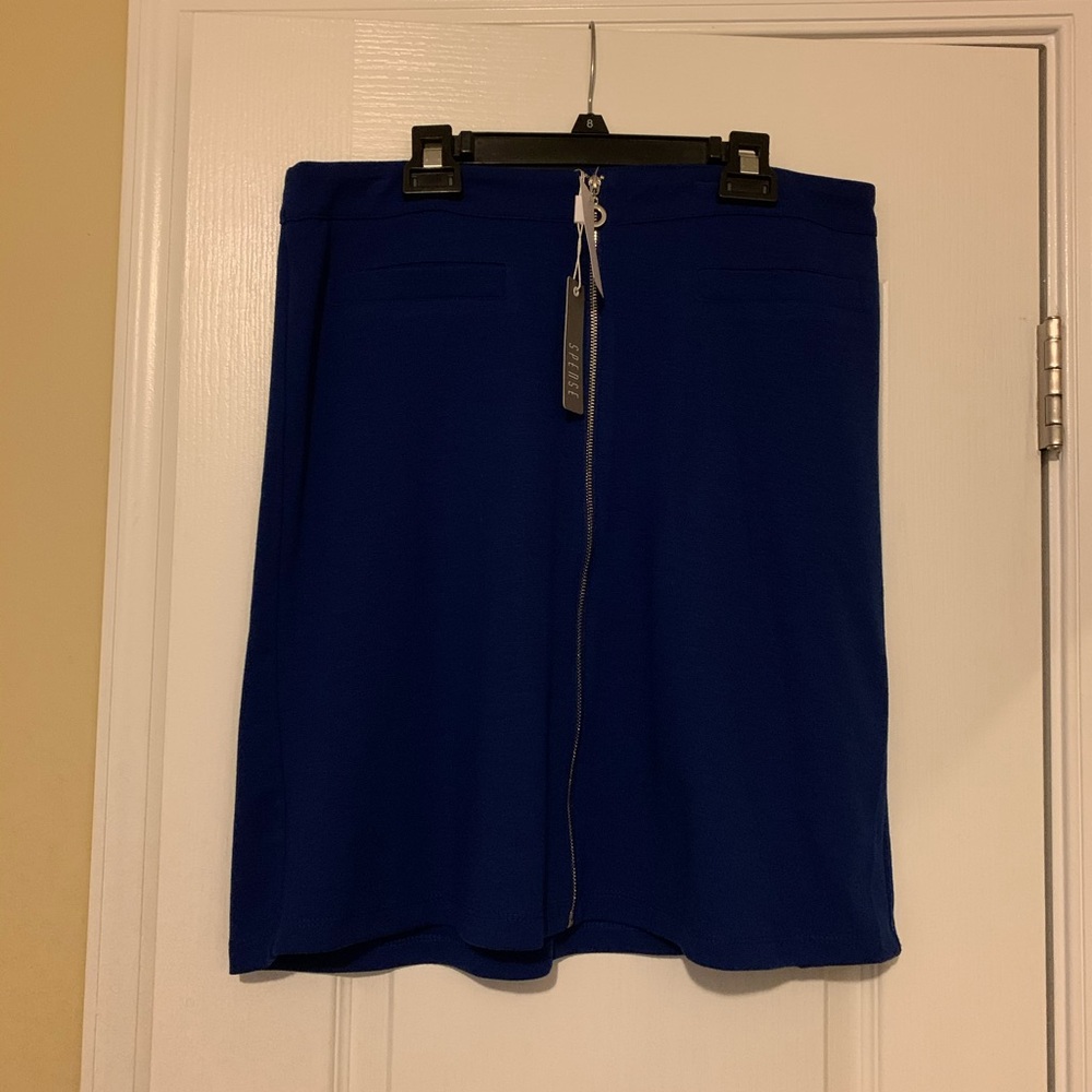 Blue zipper skirt